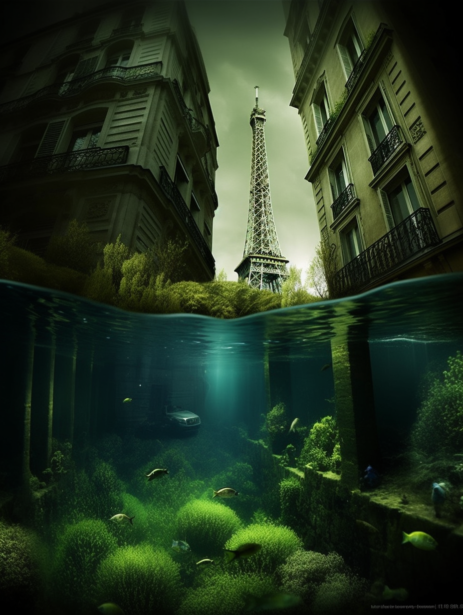 Submerged Paris: A Photorealistic Underwater Odyssey
