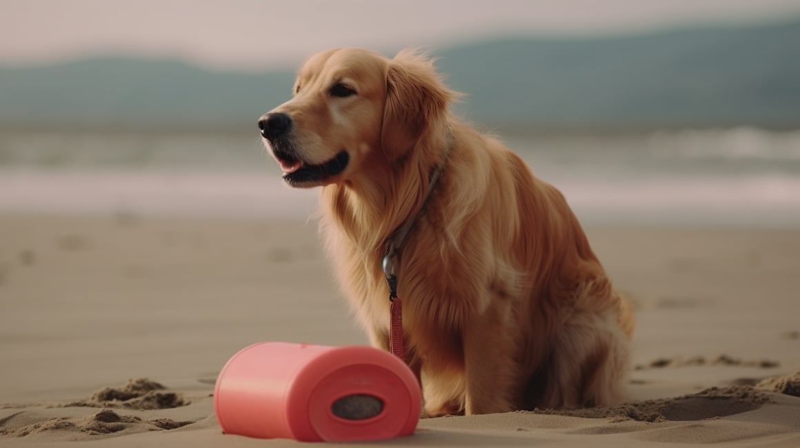 A Stylized Golden Retriever Adventure