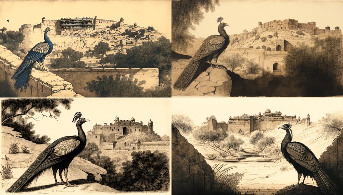 Midday Majesty: A Peacock's Tale in Rajasthan