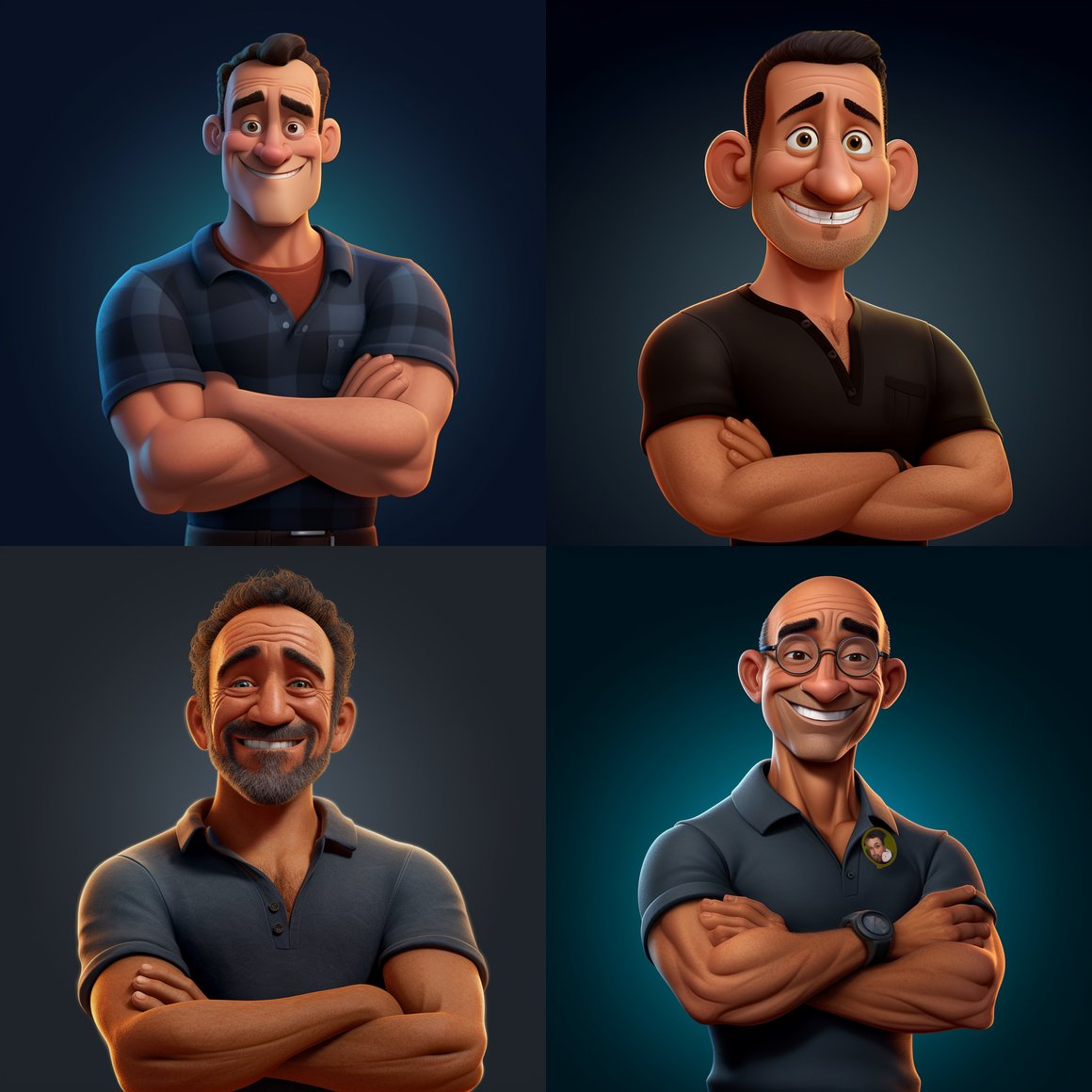 Midlife Triumph: Pixar-Inspired Illustration