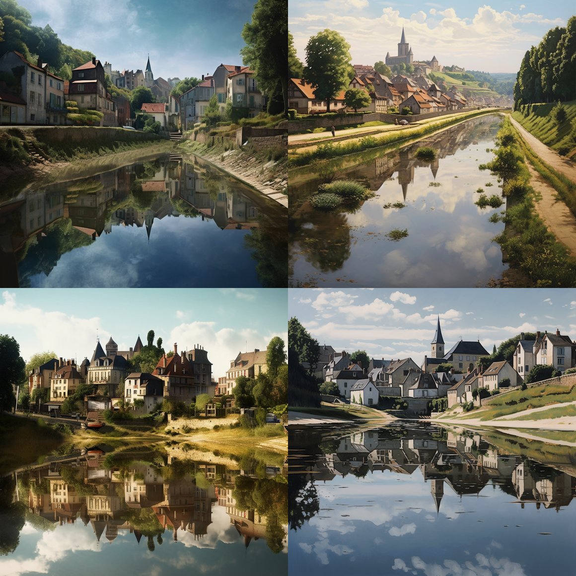 Submergée: Une Petite Ville Française sous Crue