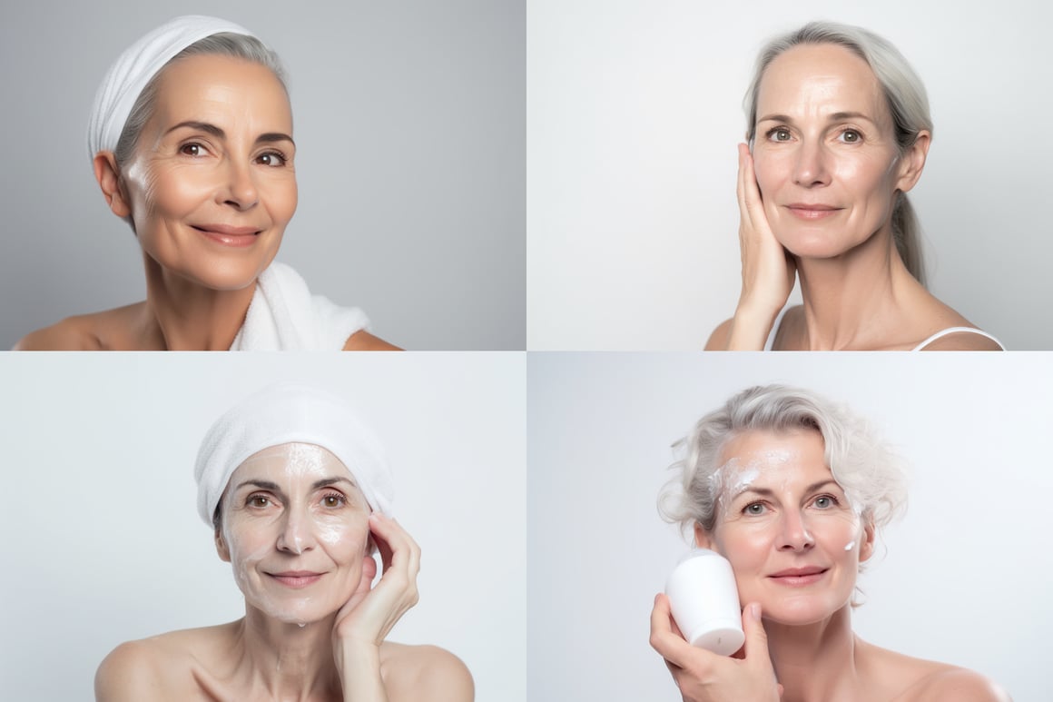 Middle-Aged Woman Skincare Ritual Portrait