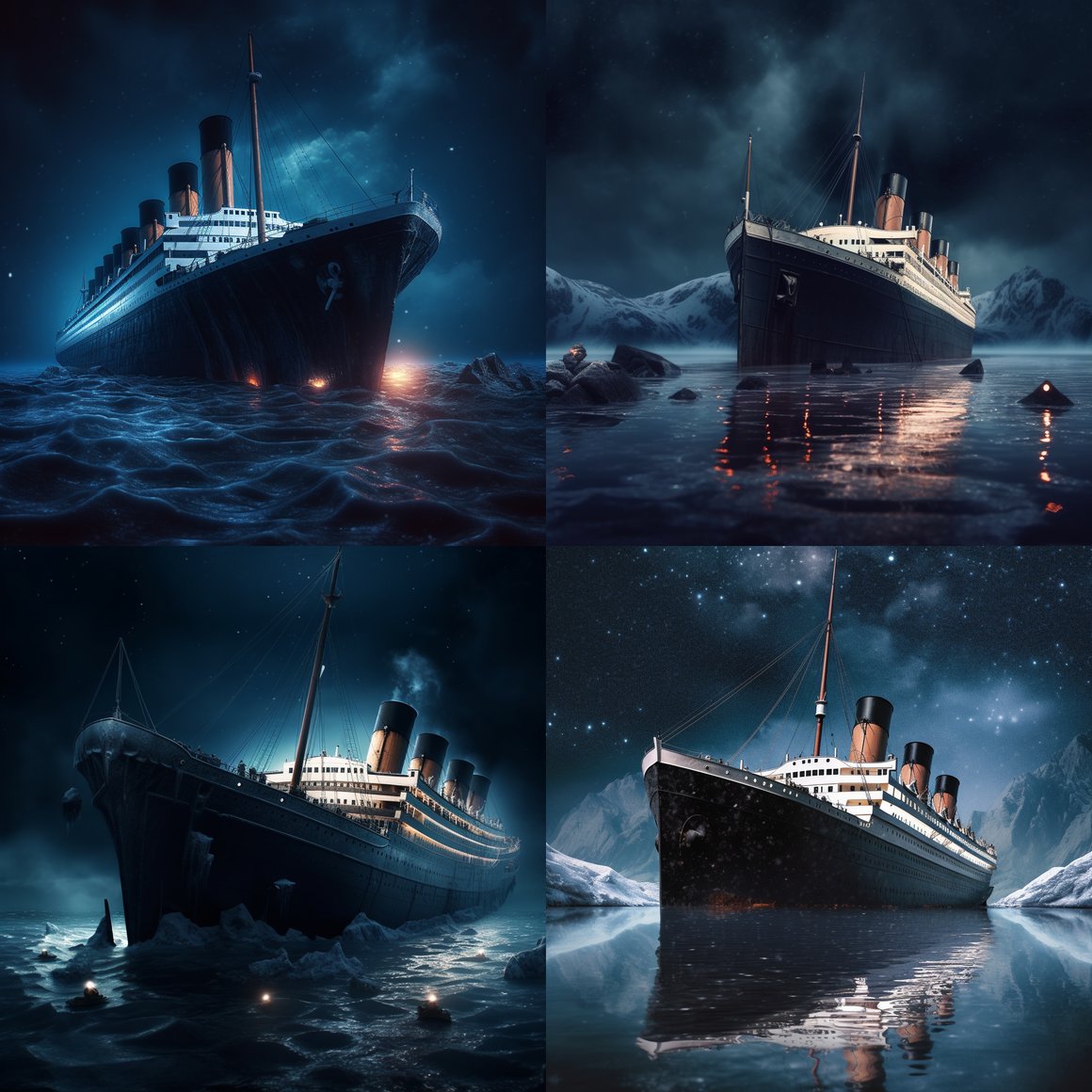Midnight Descent: The Titanic's Tragic End
