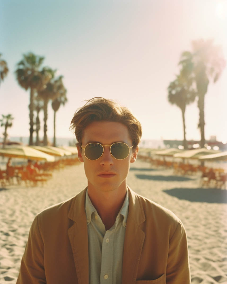 Sun-Kissed Symmetry: A Director's Serene Seashore Snapshot