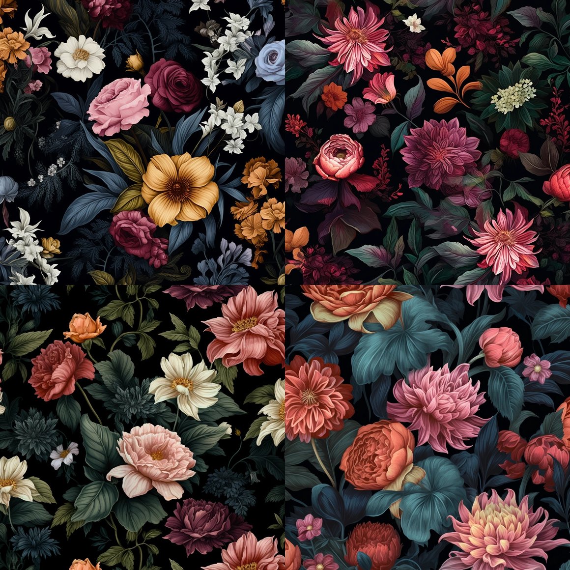 Midnight Floral Voyage