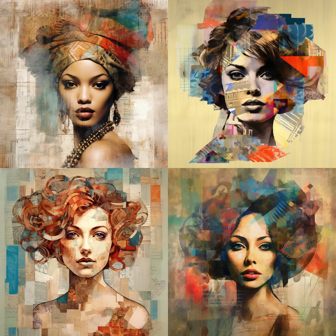 Harmonious Beauty: A Mixed Media Multicultural Journey