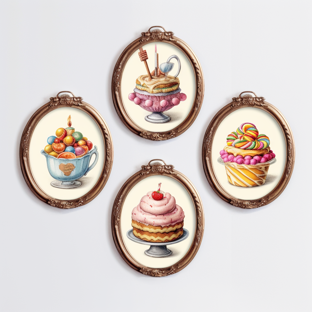 Retro Sweets Art Galore