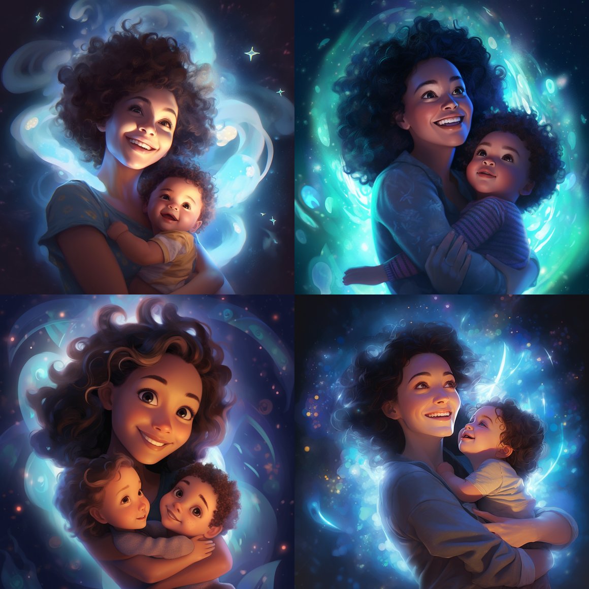 Astral Joy: A Mother's Glimpse into Infinity