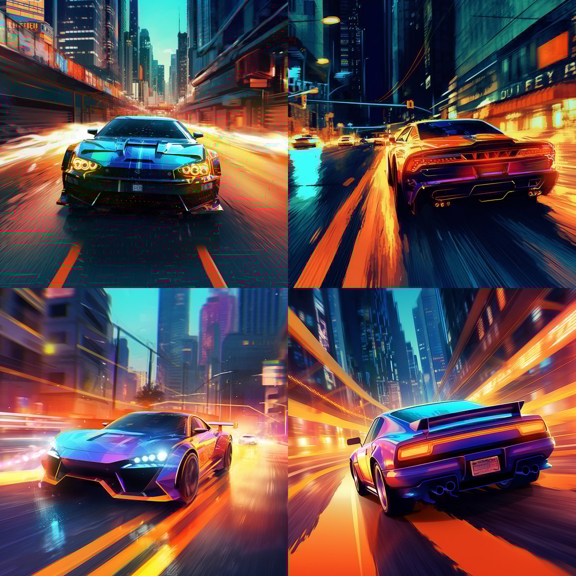 Neon Nights: A Digital Odyssey in High-Speed Chase