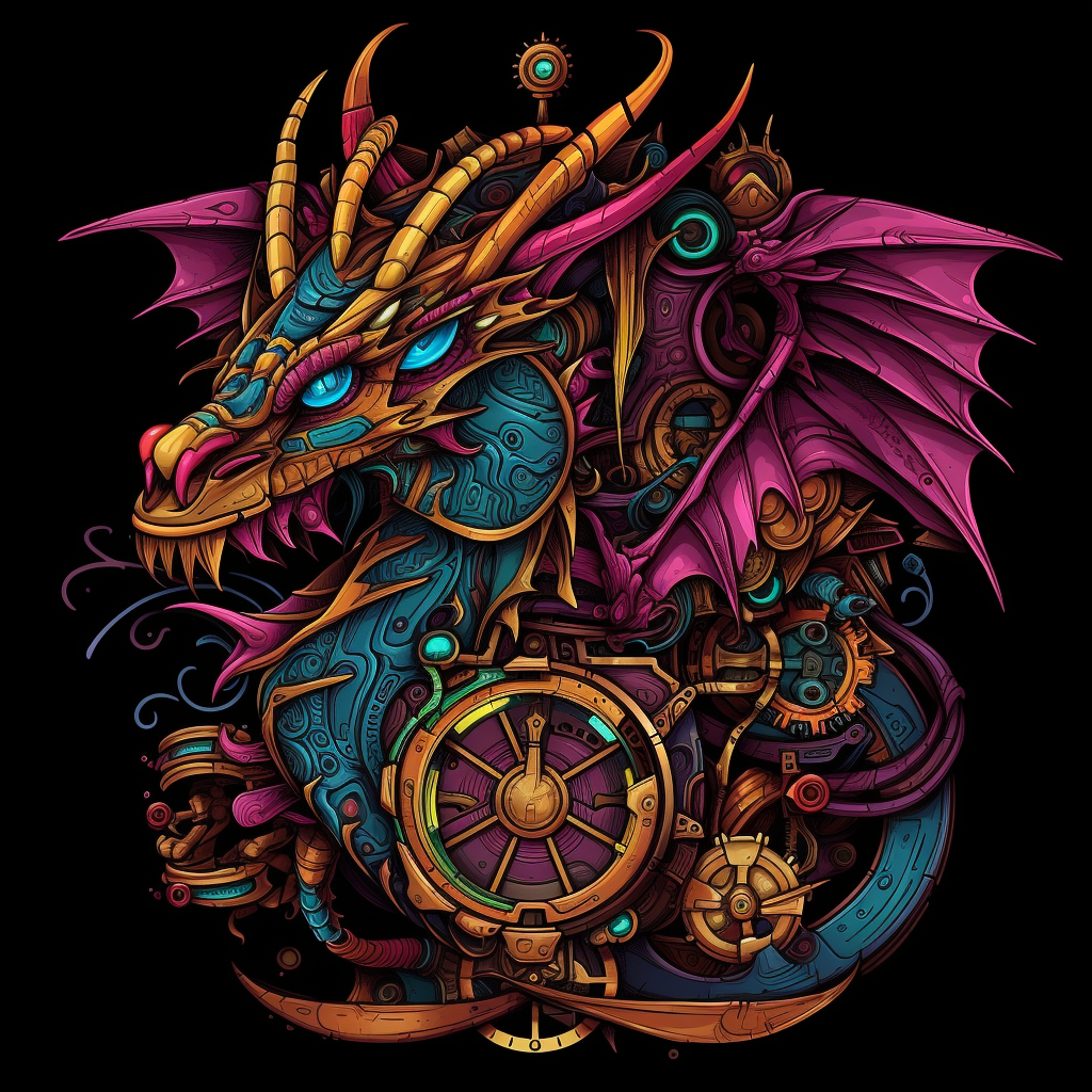 Halfway Through: Vibrant Steampunk Dragon Adventure