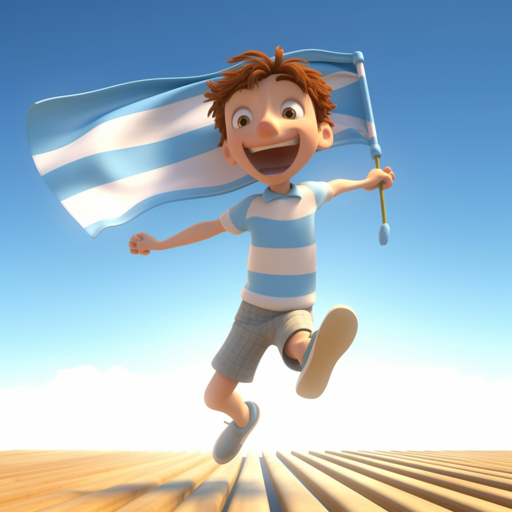 Argentinian Joy: A Mid-Journey Sprint in 3D