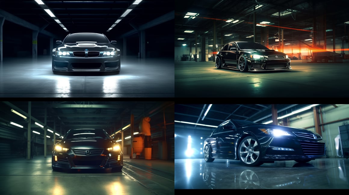 Neon Nights: Futuristic JDM Auto Tuner Mid-Journey Escapade