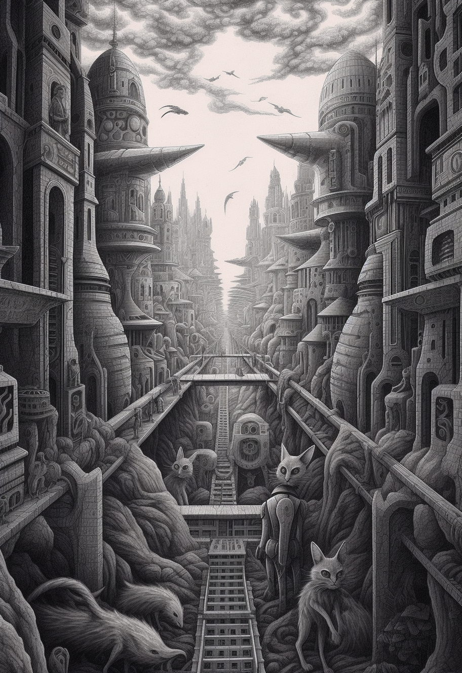 A Trans-dimensional Artistic Exploration