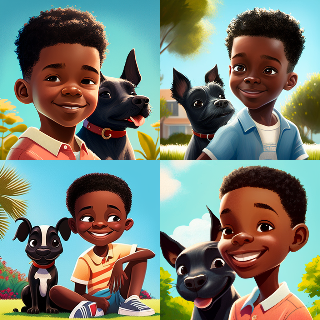 A Sunny Day Adventure with a Boy and His Dog