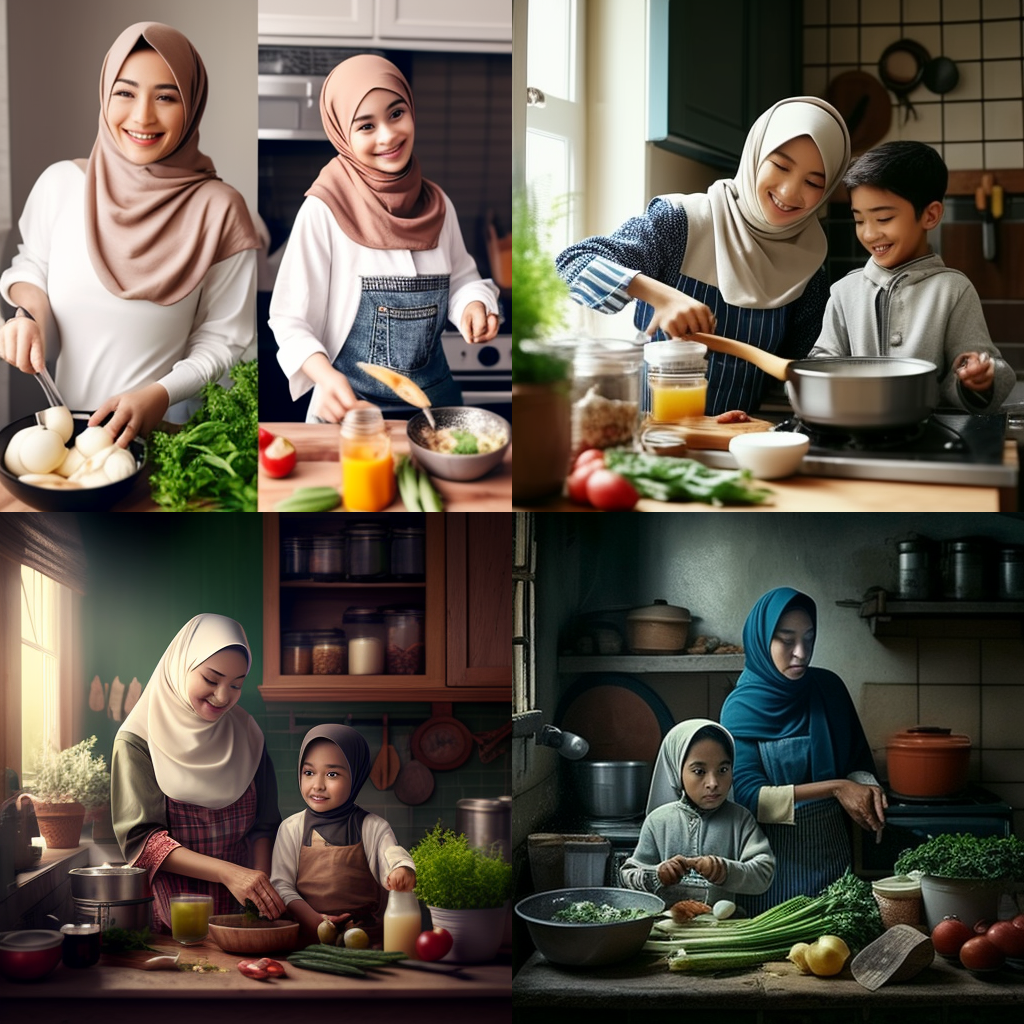 Healthy Living with a Hijab in a Herby Kitchen