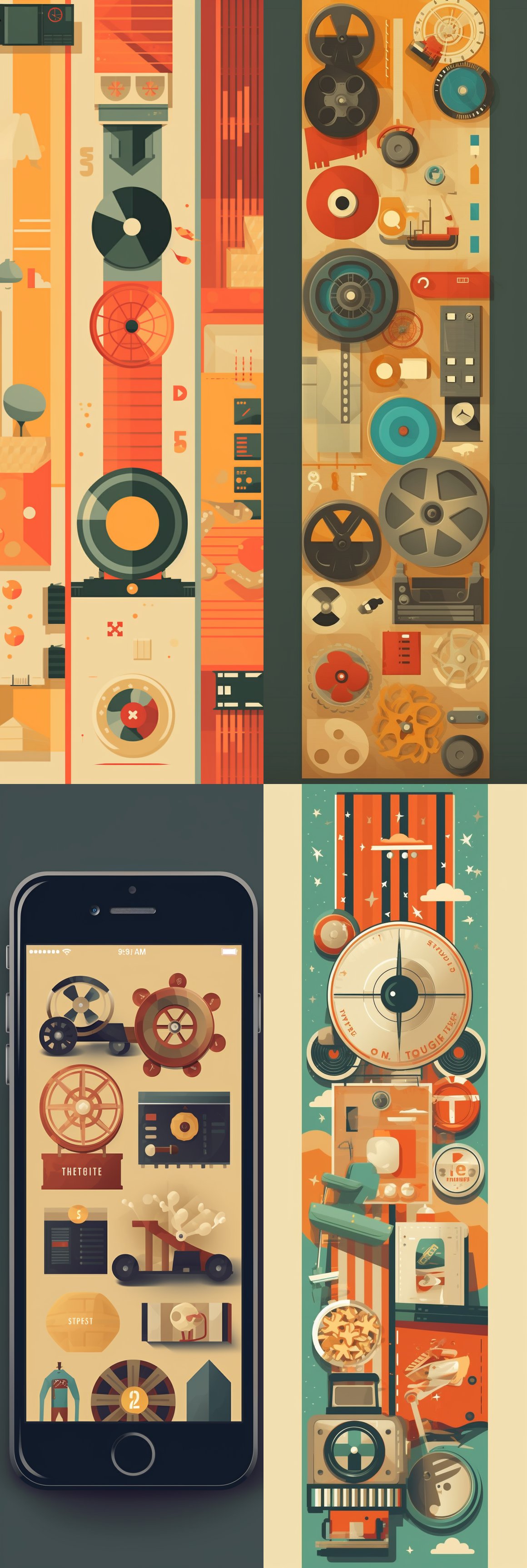 Classic Cinema-Inspired App Background Design