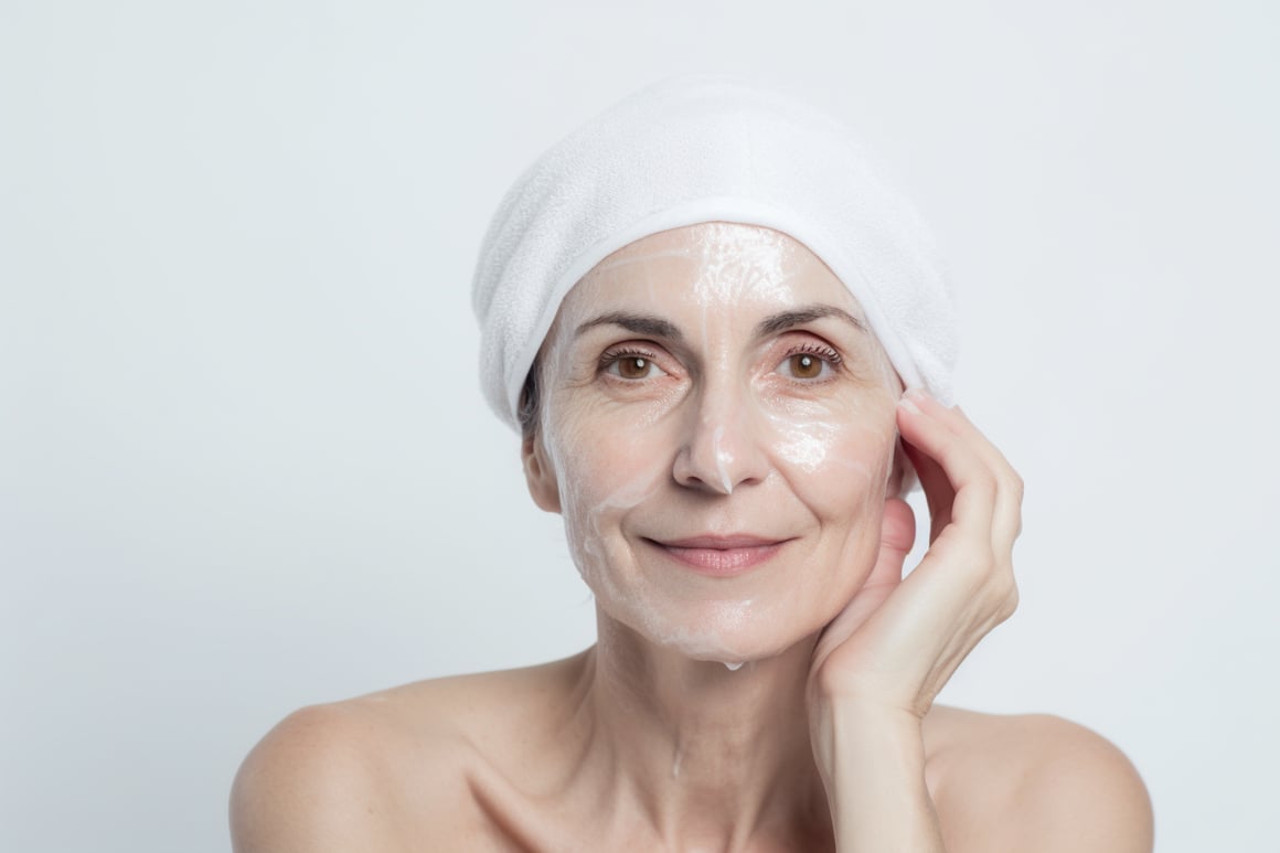 Middle-Aged Woman Skincare Ritual Portrait