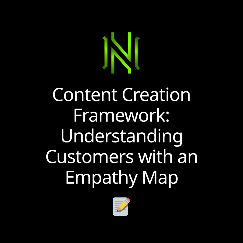 Content Creation Framework: Understanding Customers with an Empathy Map