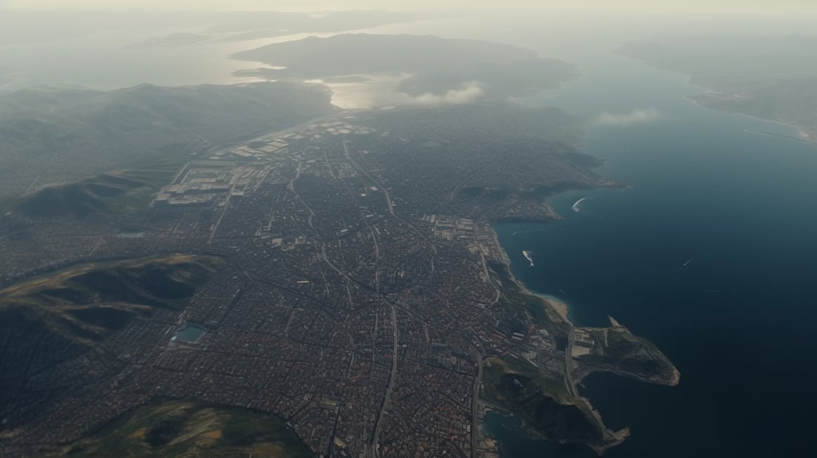 Cityscape Serenade: A Satellite Perspective