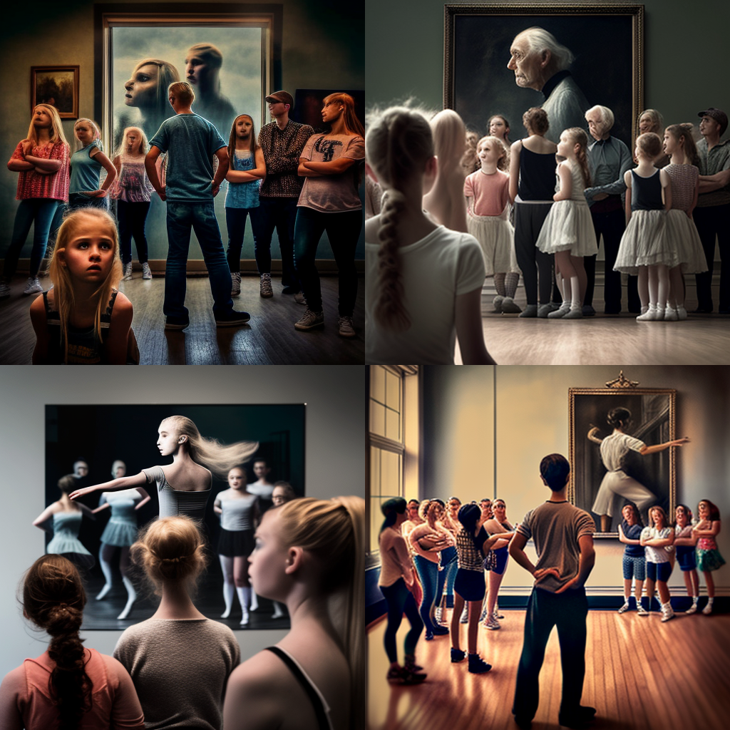 Harmonious Steps: Tween Ballet Practice in Action