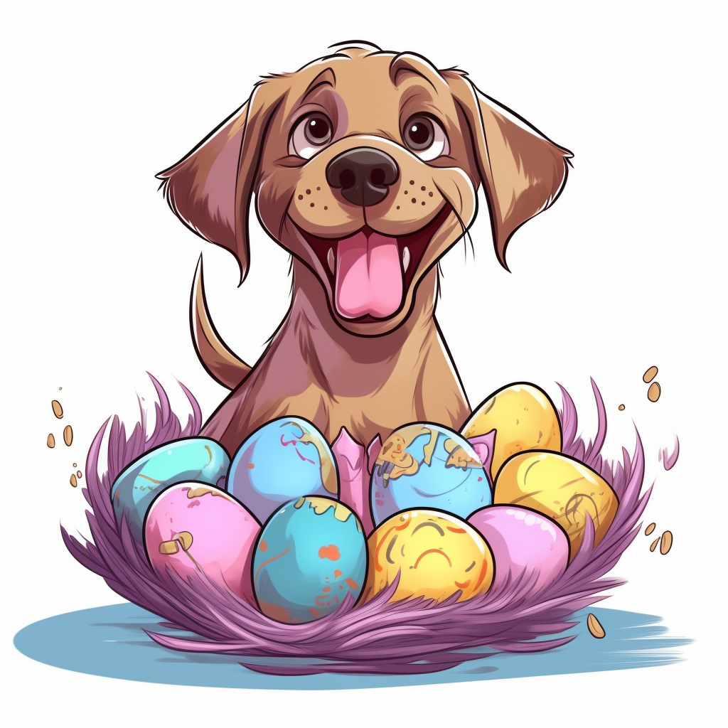 Happy Labrador Retriever Adventure Coloring Illustration