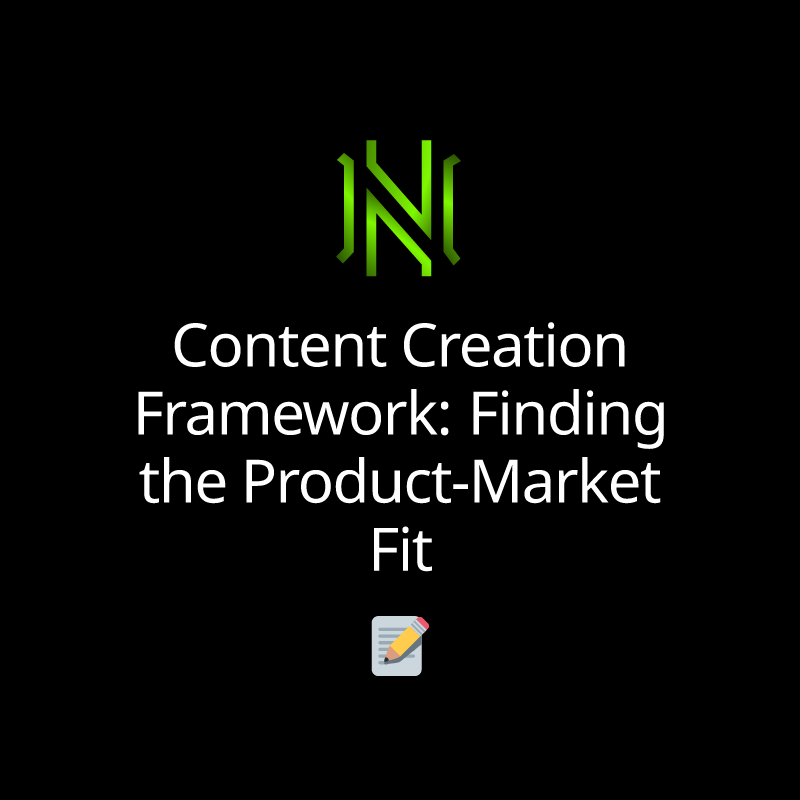 Content Creation Framework: Finding the Product-Market Fit