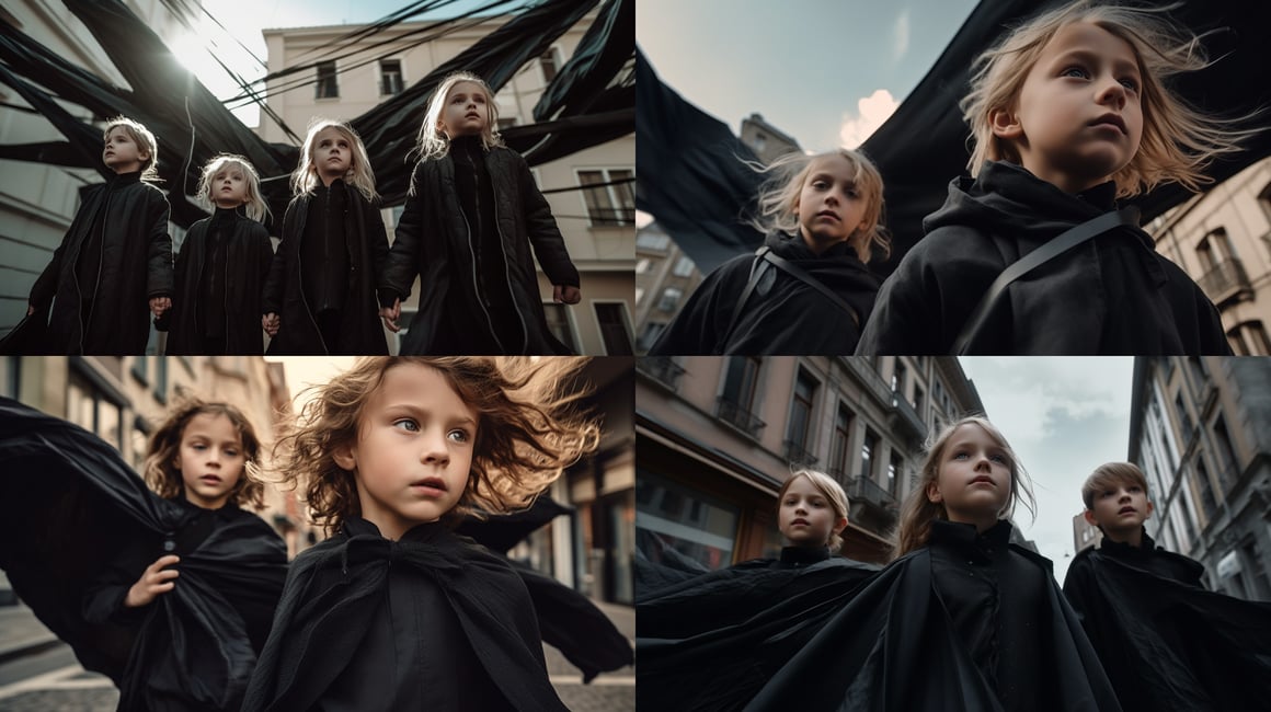 Children's Kite Flight in High Fashion Style