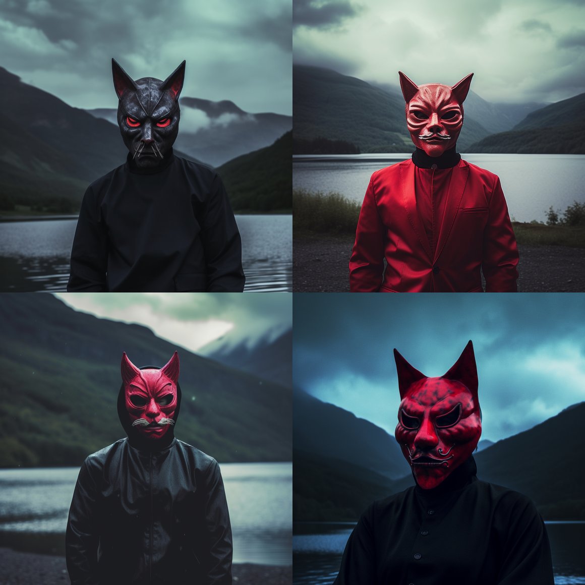 Midnight Feline Ritual: A Photoreal Horror Journey