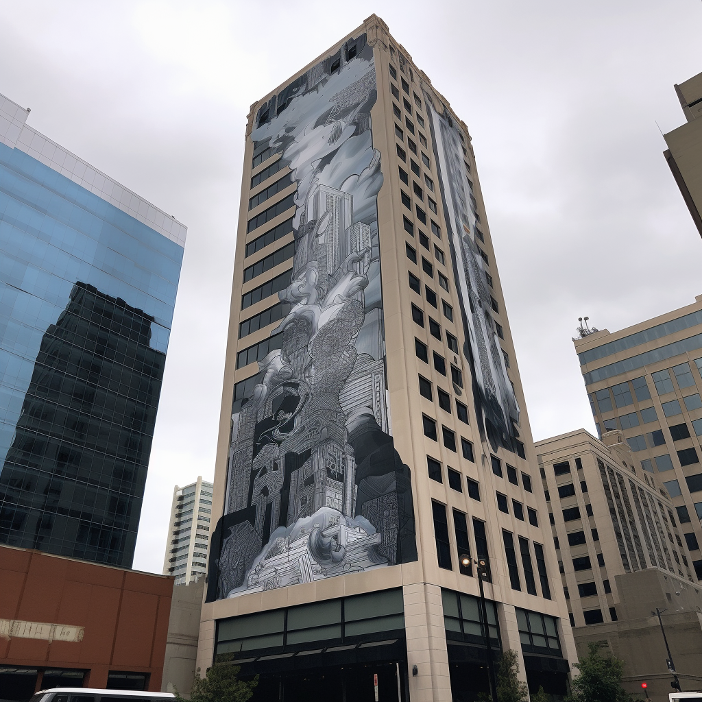 Artist's Tale on Towering Canvas