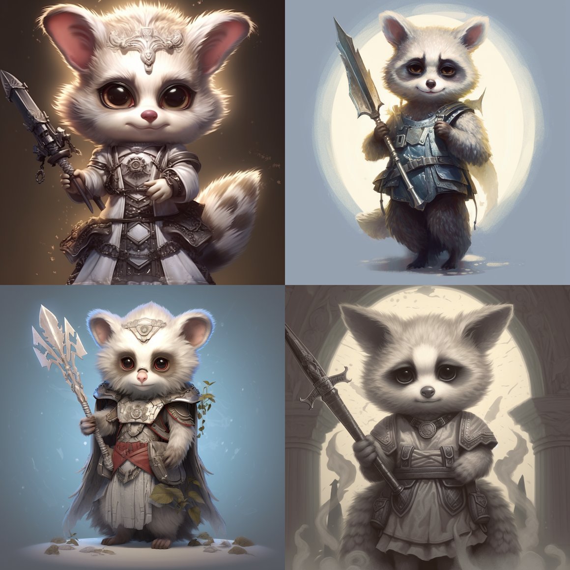 Detailed Character Art of a Raccoon's Adventure