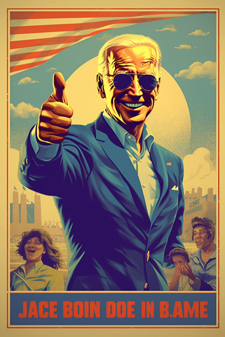 Retro Biden Army Recruitment Poster in Fine Detail
