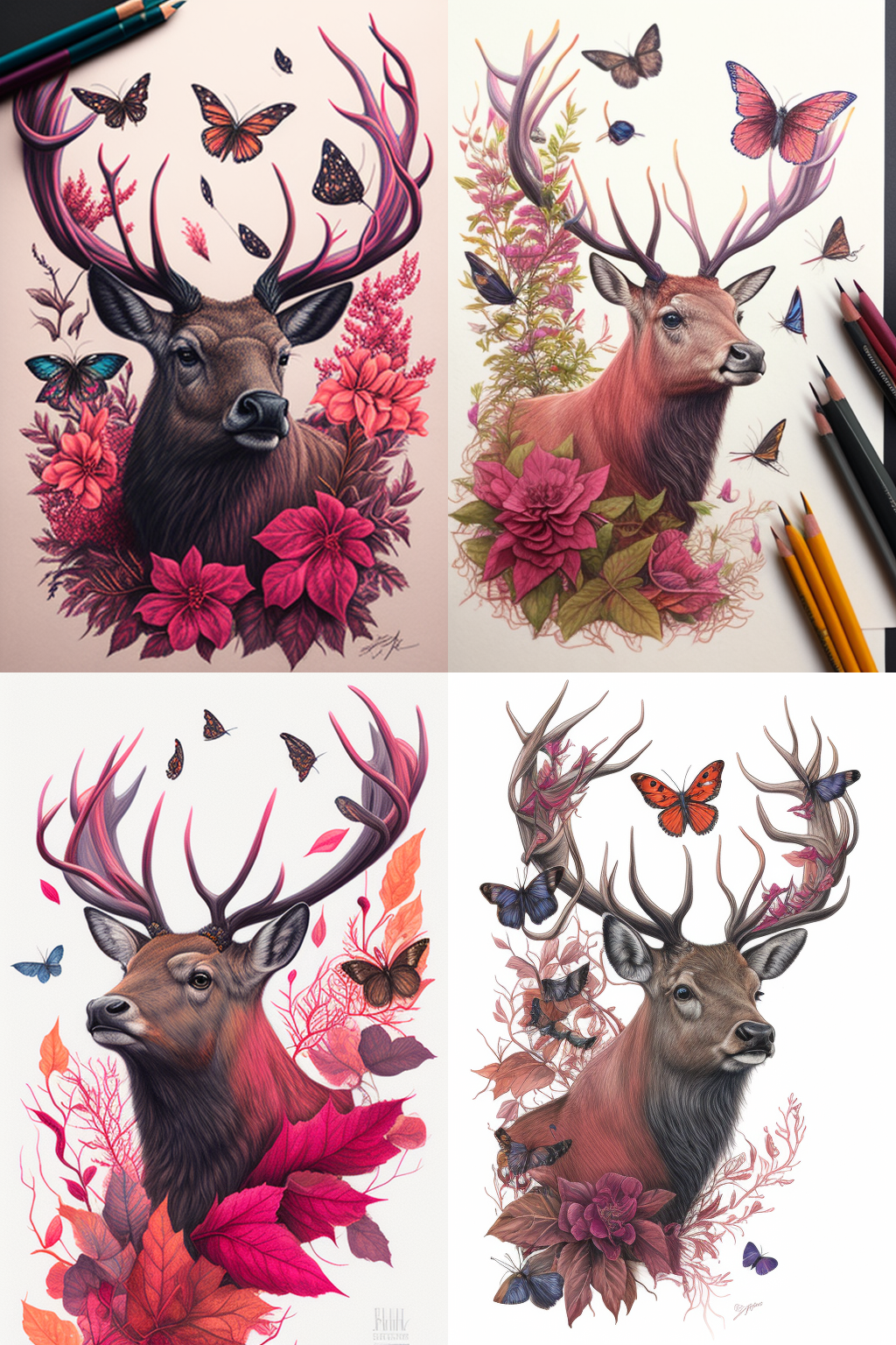 Harmony of Nature: Autumn Stag Encounter