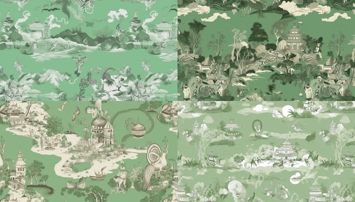 A Surreal Journey Through Chinese Zodiac and Mythical Landscapes