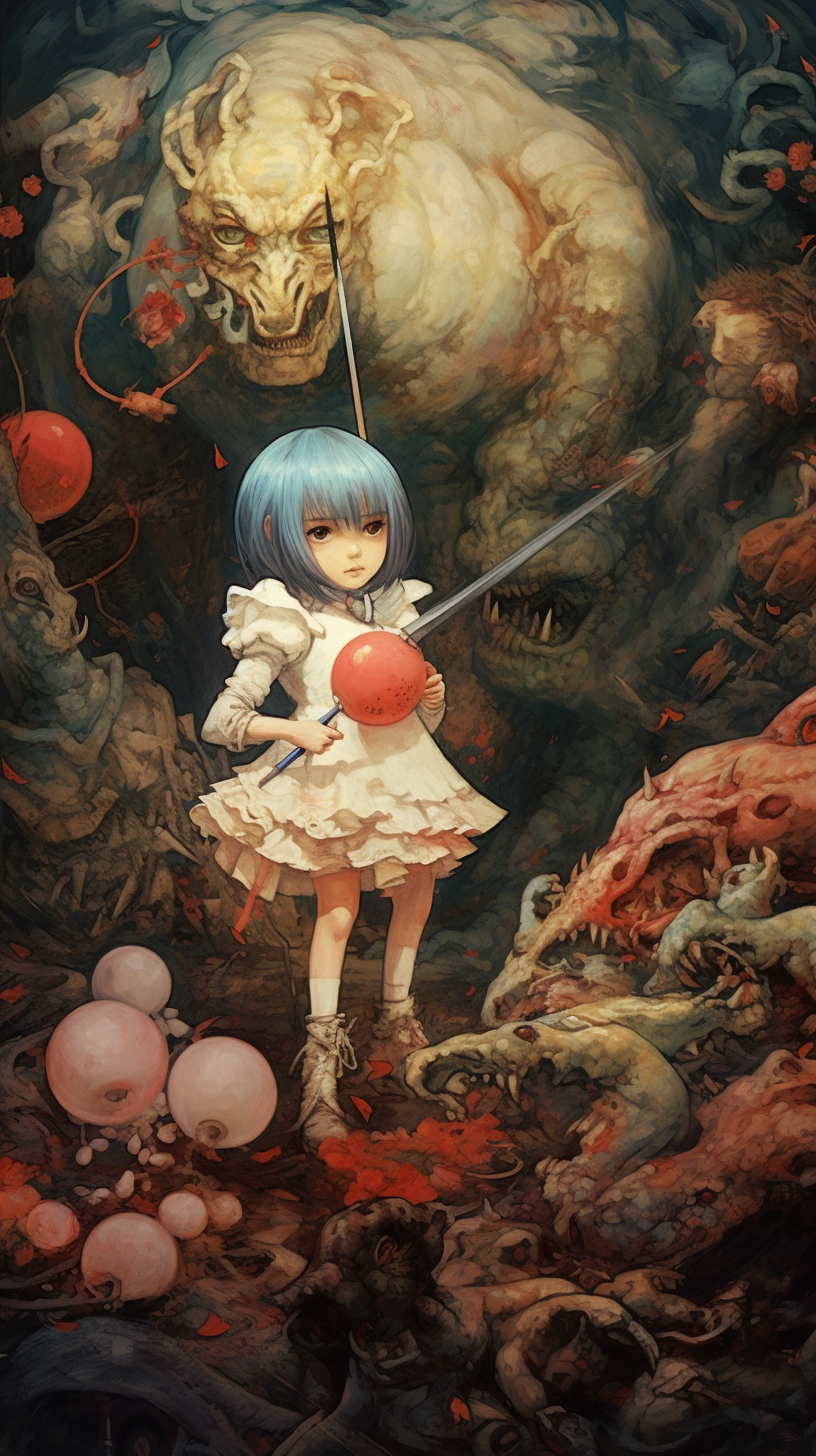A Surrealist Tale in Sui Ishida's Art style
