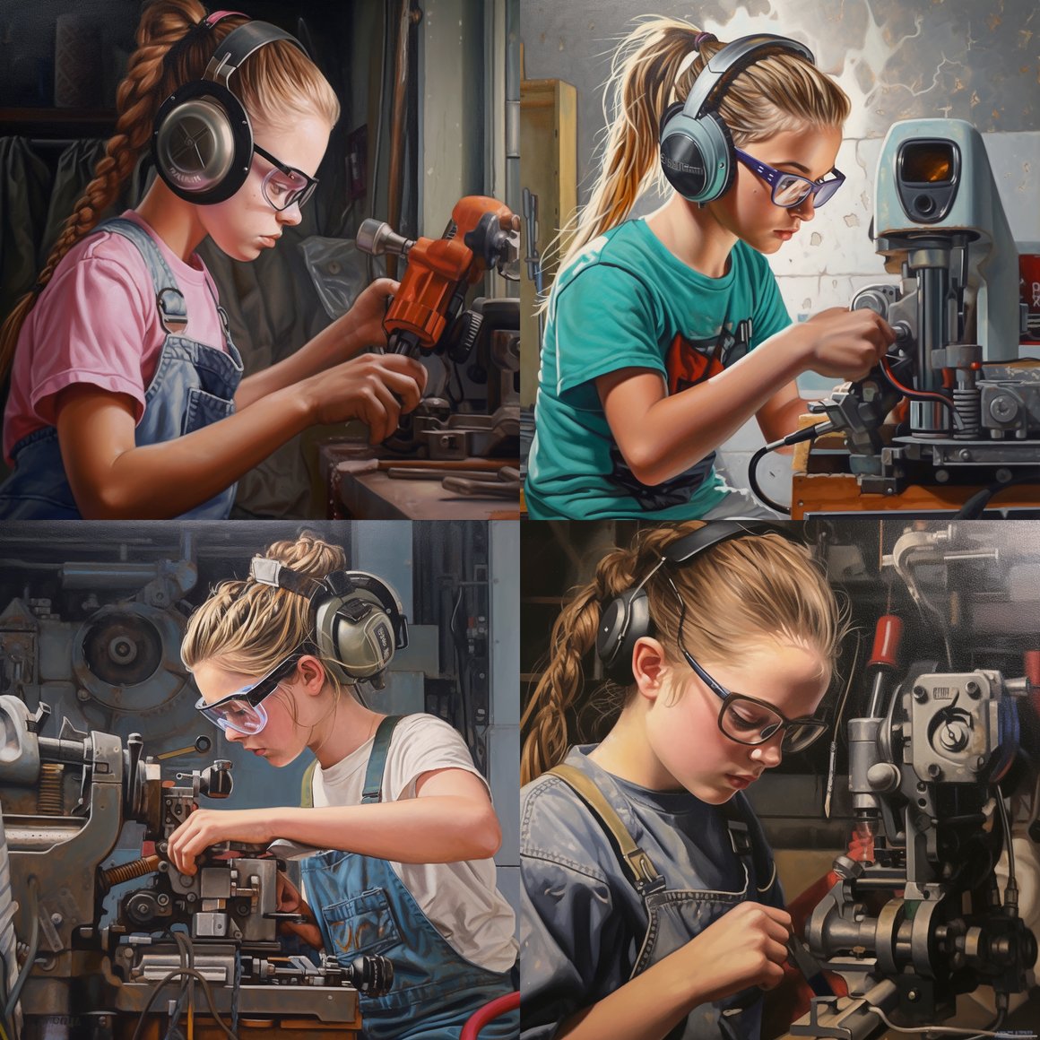 A Young Girl's Introduction to Power Tools