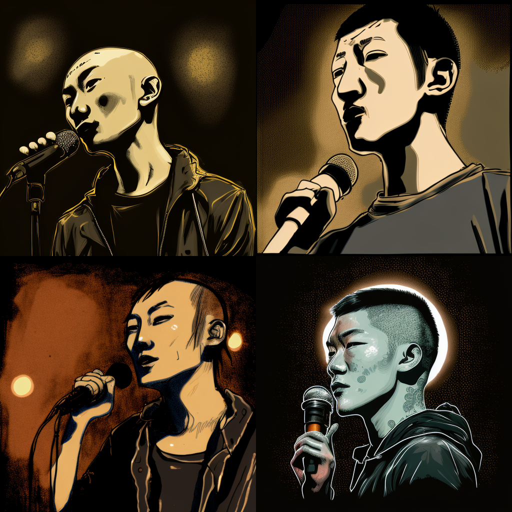 A Taiwanese Rapper Portrait, Side View