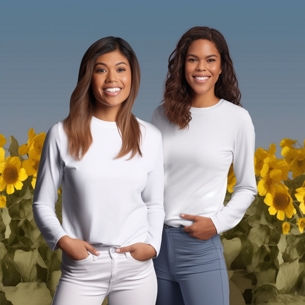 Sunflower Field Photoshoot with Twin Female Models