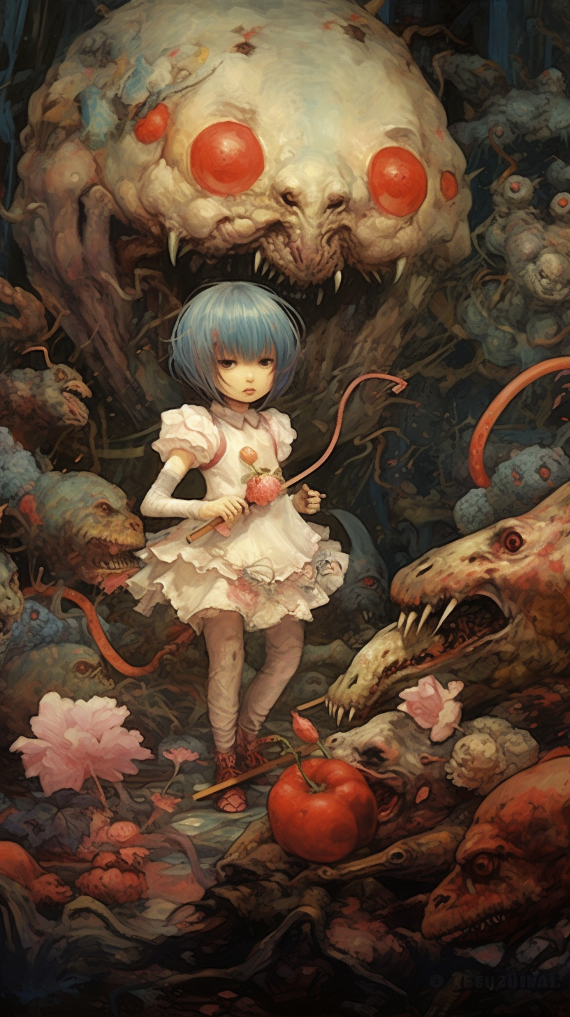 A Surrealist Tale in Sui Ishida's Art style