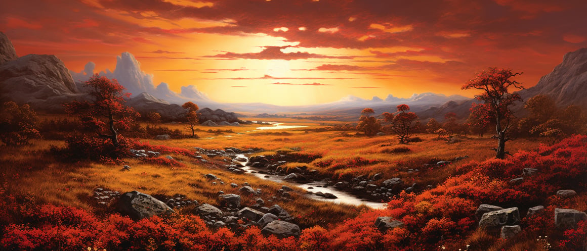 Artistic Interlude: The Autumn Dusk in Scottish Meadow
