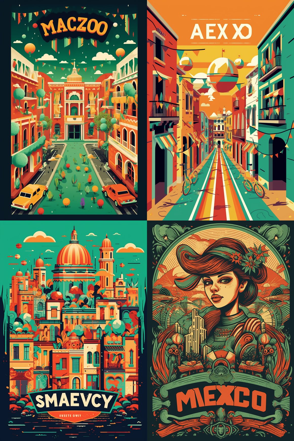 Mid-Travel Shadow Style Poster