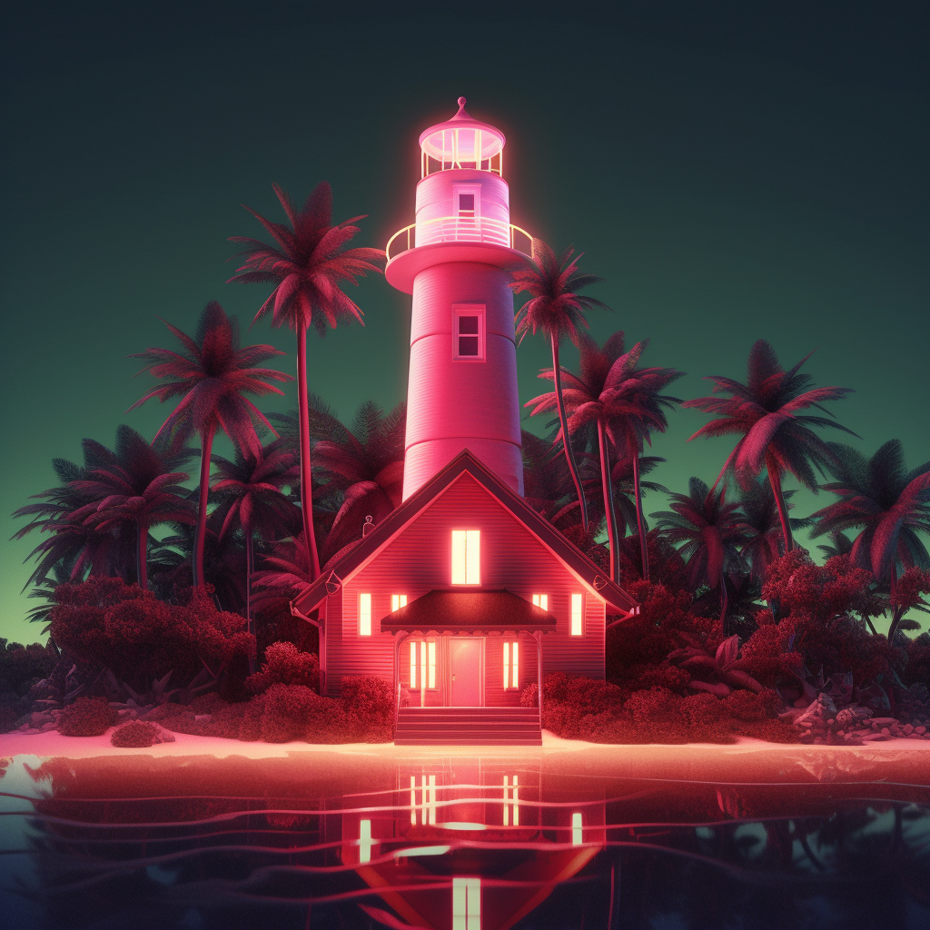 Neon Beacon: Midway to the Lighthouse