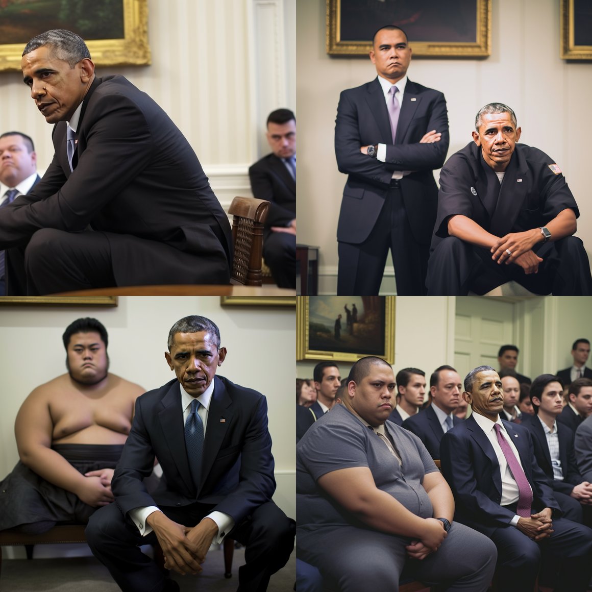 A Surreal Moment with Obama and a Sumo Wrestler at the White House