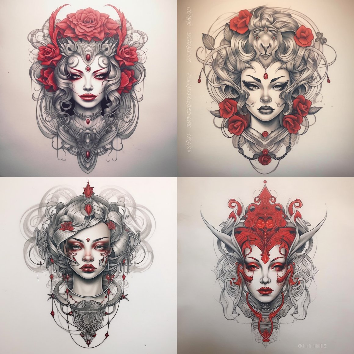Mid-Transit Sketch of a Tattooed Wisdom Girl