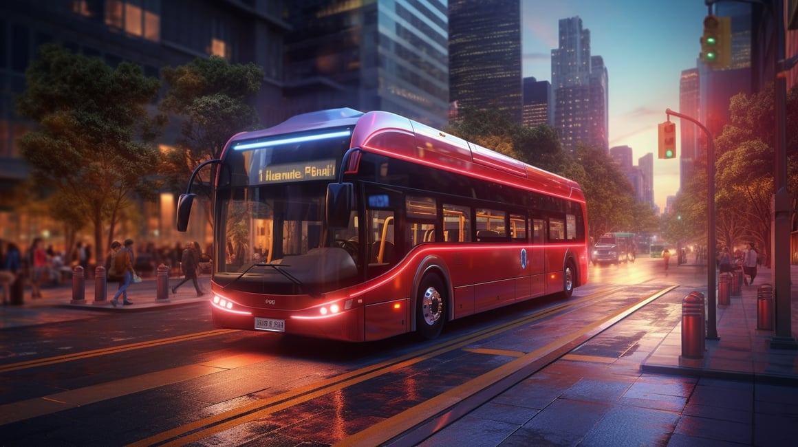 Mid-Trip Hyperrealistic 3D City Bus Game Design Preview