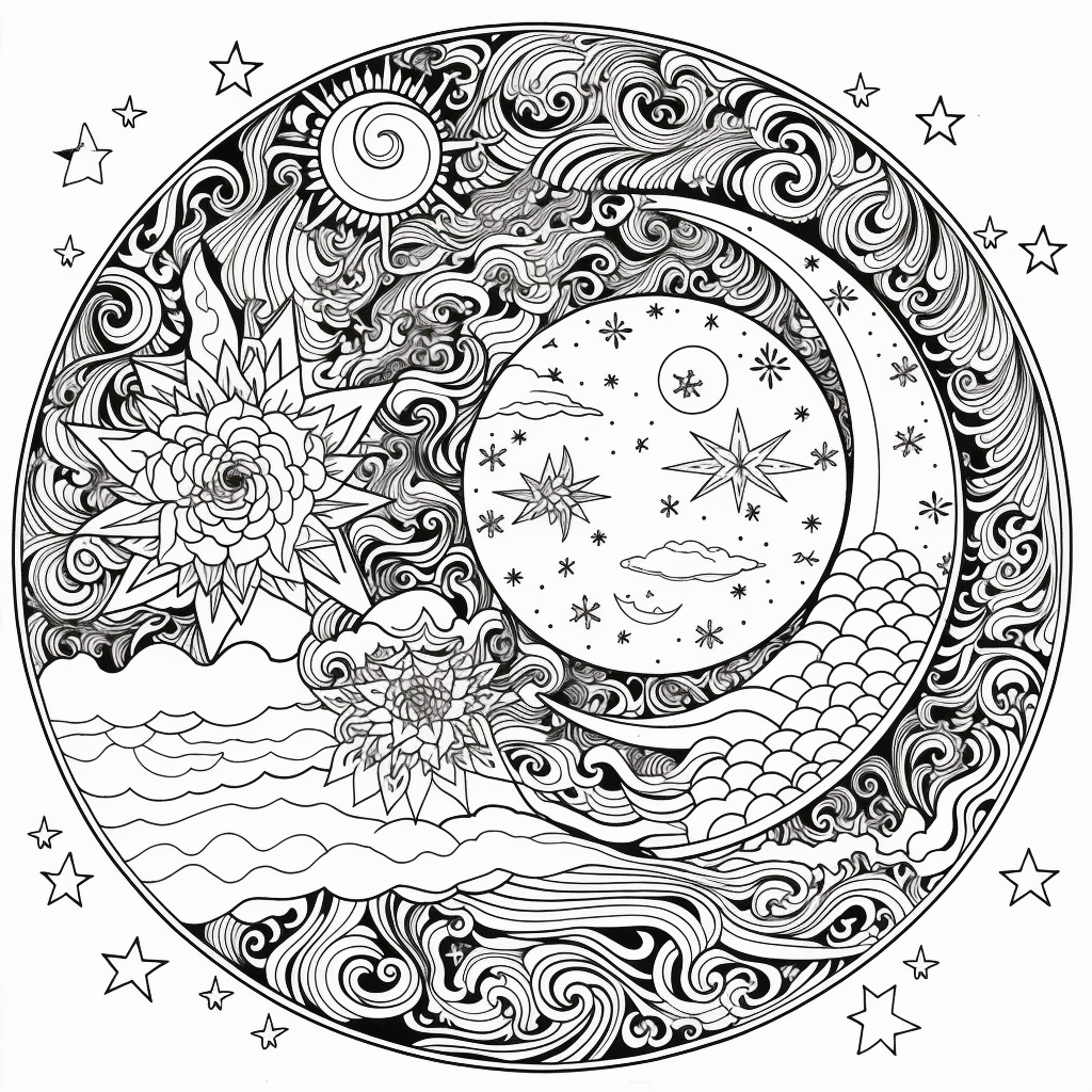 Halfway to the Moon: Children's Space Journey Coloring Book