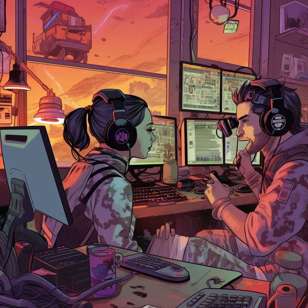 Neon Nights: A Valorant Gaming Duel