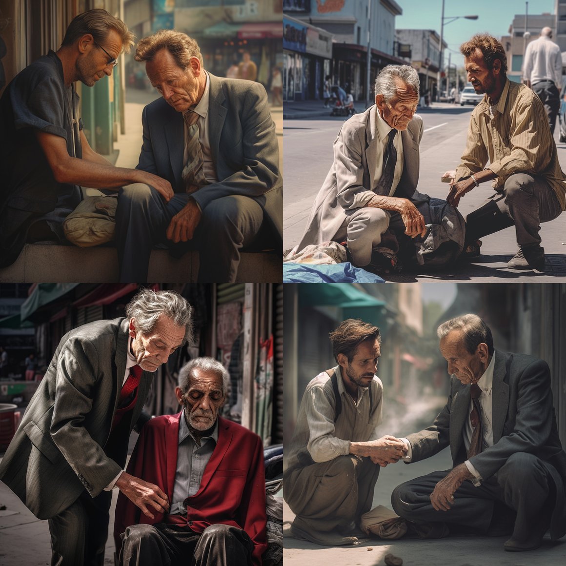 Handover of Hope: A Hyperrealistic Photo Journey