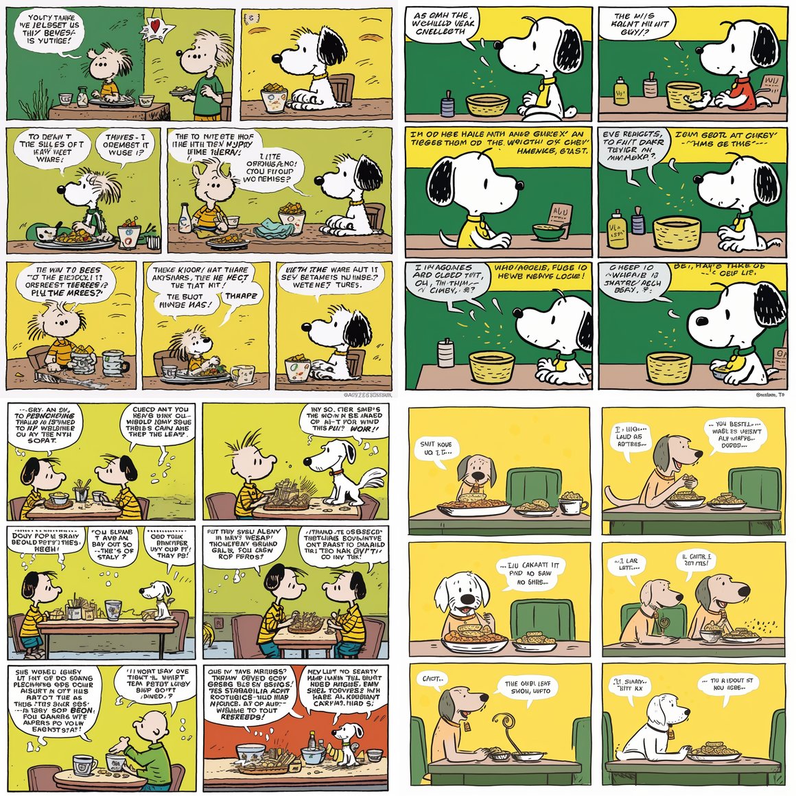 Chuckling Chow-Time with Pooch: Inspired by Charles Schulz
