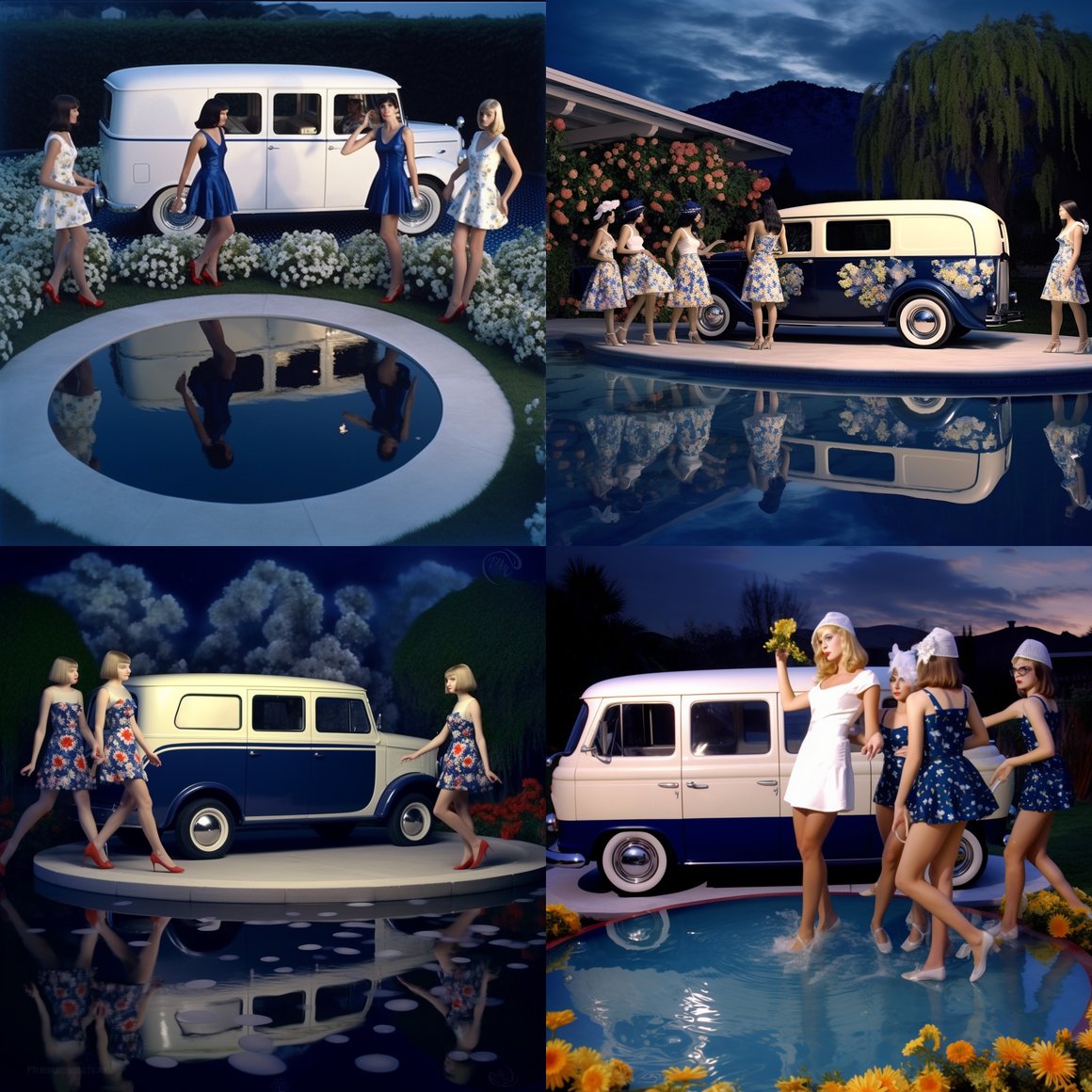 Retro Rendezvous: A Rainy Pool Party Odyssey