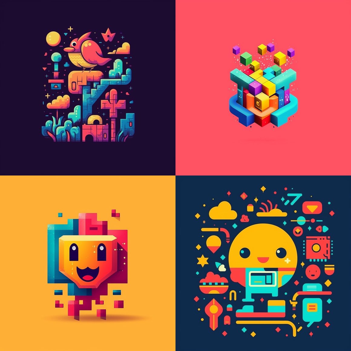 Retro-Modern Fusion: Pixel Art Design